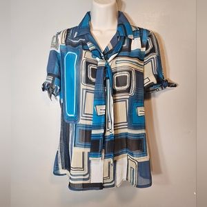 Petite Worthington Sheer Blouse